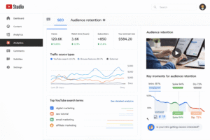 YouTube SEO and audience retention analytics screenshot