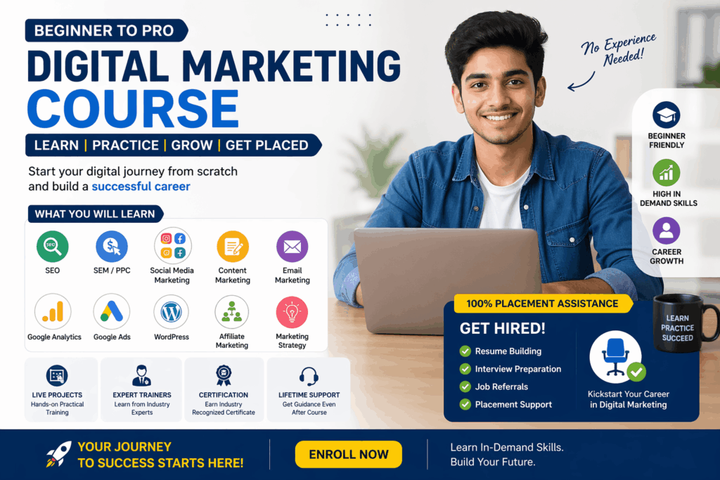 beginner learning digital marketing course