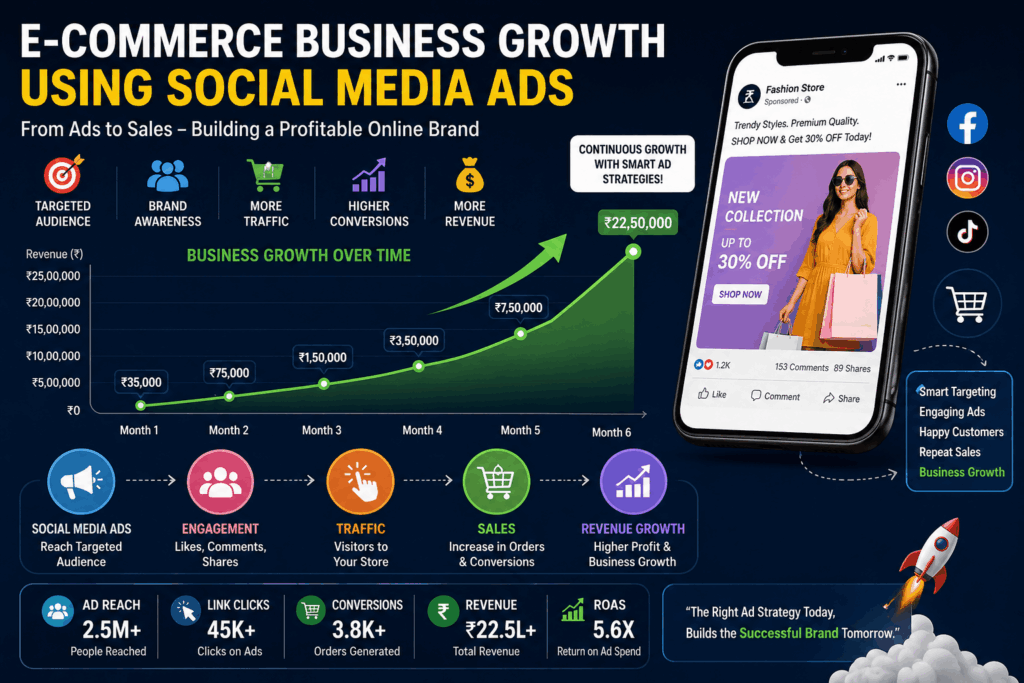 E-commerce business growth using social media ads