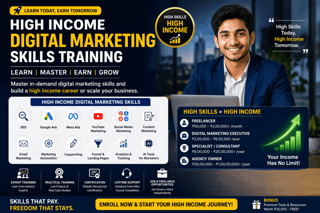 high-income digital marketing skills training