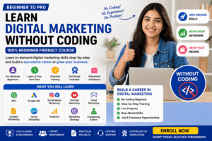 beginner learning digital marketing without coding