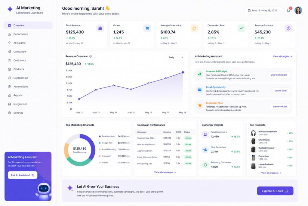 AI-Powered E-commerce Marketing Dashboard