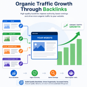 Organic traffic growth through backlinks