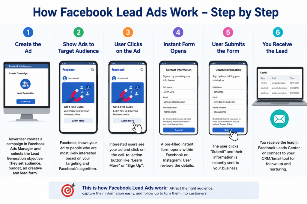How Facebook Lead Ads Work step by step