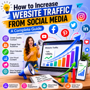How to increase website traffic from social media guide