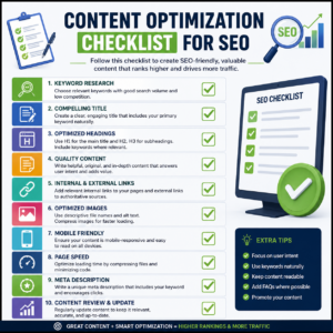how to optimize content for seo checklist