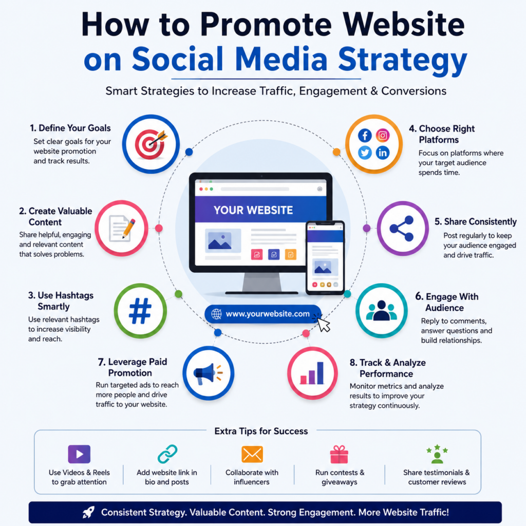 How to promote website on social media strategy