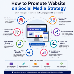 How to promote website on social media strategy
