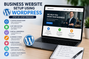 Business website setup using WordPress